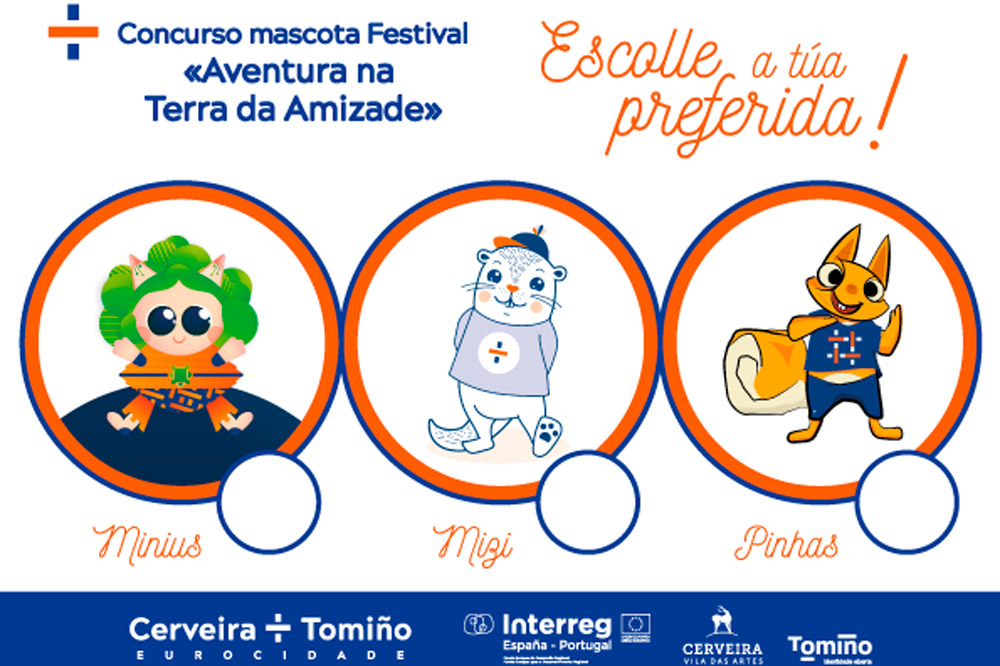 Tres mil estudantes votan esta semana para elixir a mascota do festival transfronteirizo “Aventura na Terra da Amizade”