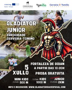 Búscanse 400 guerreiras e guerreiros para conquistar unha nova edición da Glatiator Race Junior Eurocidade Cerveira-Tomiño